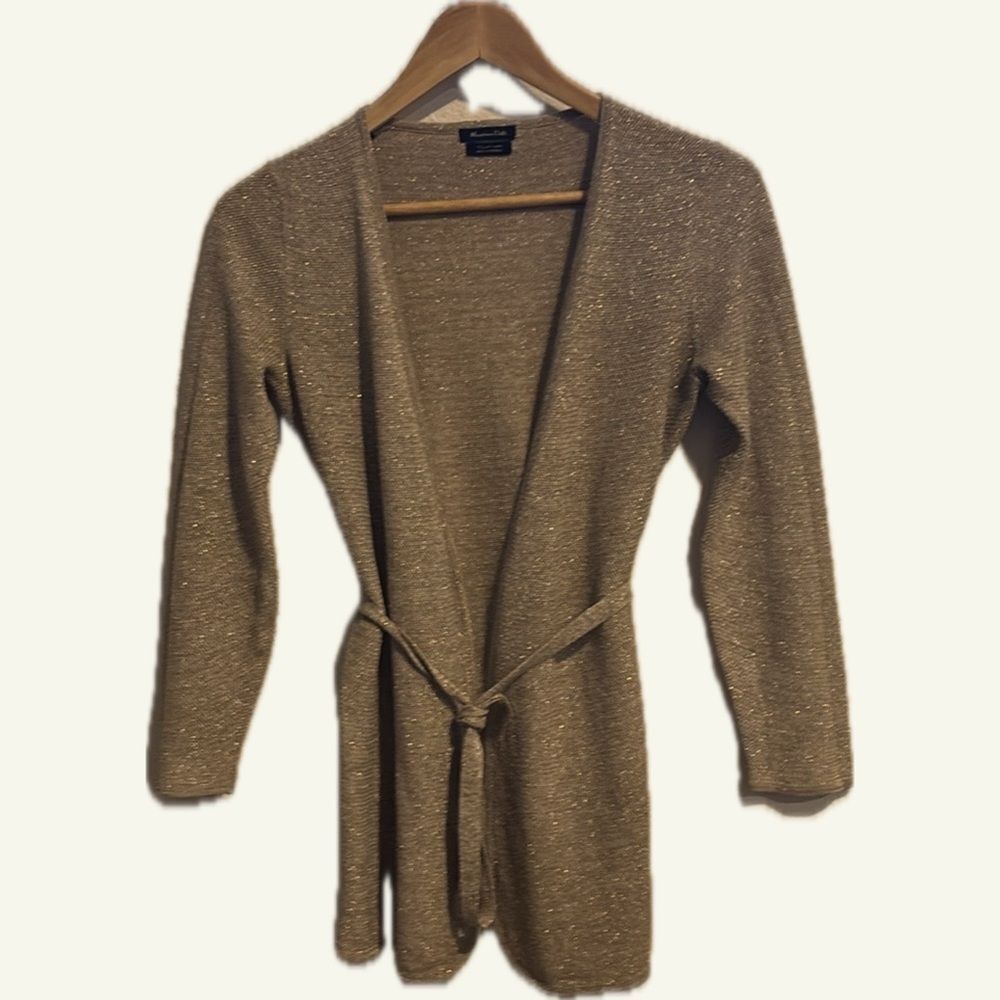 Massimo Dutti Gold Cardigan